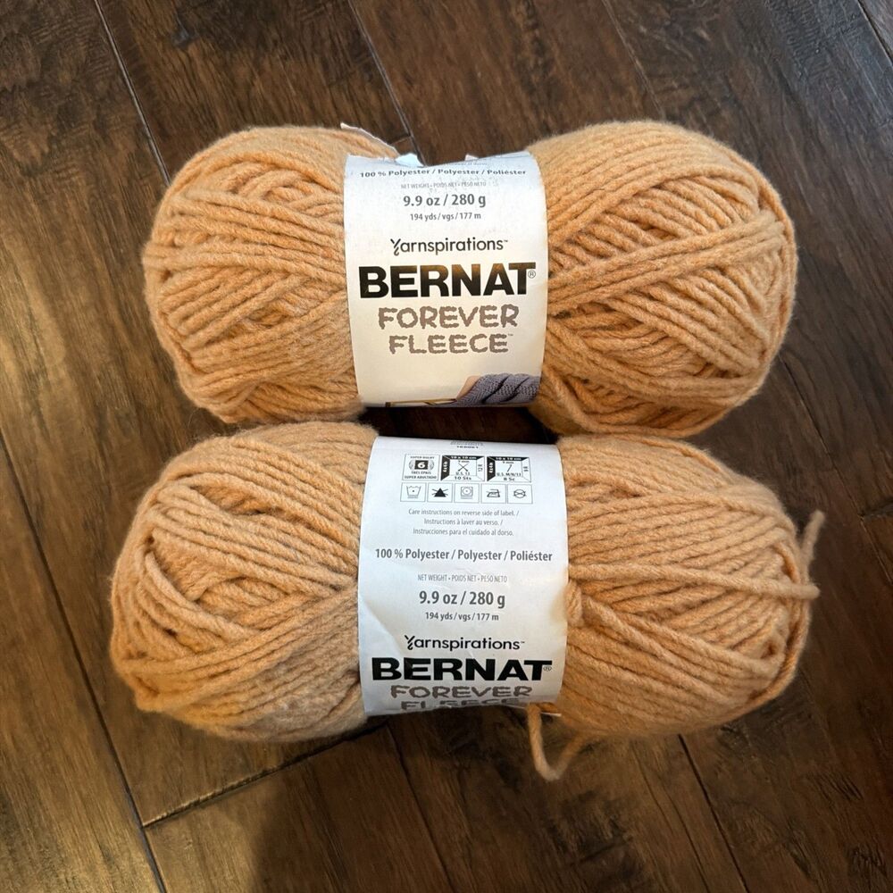 Bernat Forever Fleece Yarn 2 Pack Super Bulky 100 Polyester Bergamot
